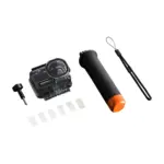 DJI Osmo Action 6 Diving Accessory Kit - the locking screw, waterproof case, floating handle, wrist strap and anti-fog inserts. Camera not included.