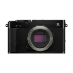 Fujifilm X-E5 mirrorless camera body in Black - front view showing the lens mount and sensor.