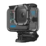 GoPro Protective Housing shown at an angle with a HERO camera fitted. Camera not included.