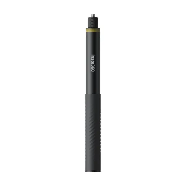 Insta360 114cm Invisible Selfie Stick - collapsed, showing the grip and the quarter-inch mounting screw.