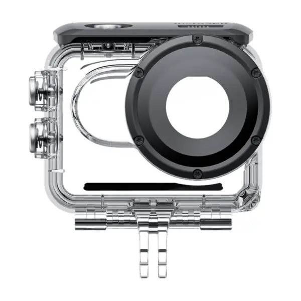 Insta360 GO 3 and GO 3S Dive Case - front view showing the clear housing and lens port.