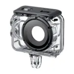 Insta360 GO 3 and GO 3S Dive Case - angled view showing the housing and mounting fingers.
