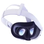 Meta Quest 3 all-in-one VR headset - lens side showing the pancake lenses and facial interface.