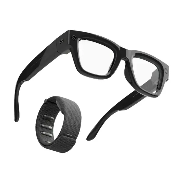 Meta Ray-Ban Display AI glasses in Black with the Meta Neural Band.