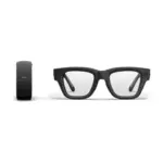 Meta Ray-Ban Display AI glasses in Black, front view, with the Meta Neural Band.
