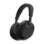 Sony WH-1000XM6 wireless headphones in Black - three-quarter view.