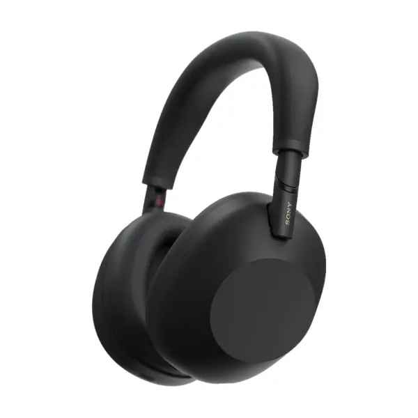 Sony WH-1000XM6 wireless headphones in Black - three-quarter view.