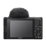 Sony ZV-1 II vlog camera in black, rear view with the vari-angle touchscreen and controls